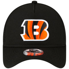 Cincinnati Bengals New Era A-Frame Trucker 9FORTY Adjustable Hat Black | NFL