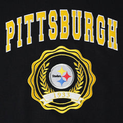 Pittsburgh Steelers Tommy Hilfiger Women's Becca Drop Shoulder Pullover Hoodie Black | NFL