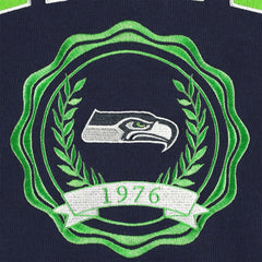Seattle Seahawks Tommy Hilfiger Women's Becca Drop Shoulder Pullover Hoodie College Navy | NFL
