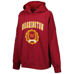 Washington Commanders Tommy Hilfiger Women's Becca Drop Shoulder Pullover Hoodie Burgundy | NFL