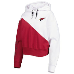Arizona Cardinals DKNY Sport Women's Bobbi Color Blocked Pullover Hoodie White/Cardinal | NFL