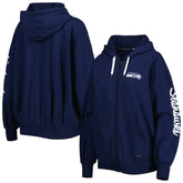 Seattle Seahawks MSX by Michael Strahan Women's Emerson Lightweight Full-Zip Hoodie College Navy | NFL