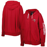 Tampa Bay Buccaneers MSX by Michael Strahan Women's Emerson Lightweight Full-Zip Hoodie Red | NFL