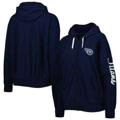 Tennessee Titans MSX by Michael Strahan Women's Emerson Lightweight Full-Zip Hoodie Navy | NFL