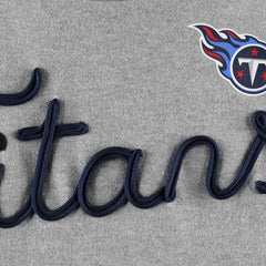 Tennessee Titans Touch Women's Outfield Deep V-Back Waist Length Pullover Sweatshirt Heather Gray/Navy | NFL