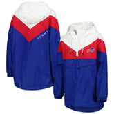Buffalo Bills Tommy Hilfiger Women's Staci Half-Zip Hoodie Windbreaker Jacket White/Red | NFL