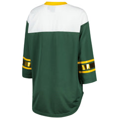 Green Bay Packers G-III 4Her by Carl Banks Women's Double Team 3/4-Sleeve Lace-Up T-Shirt Green/White | NFL