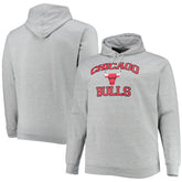 Chicago Bulls Big & Tall Heart & Soul Pullover Hoodie Heathered Gray - NBA