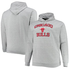 Chicago Bulls Big & Tall Heart & Soul Pullover Hoodie Heathered Gray - NBA