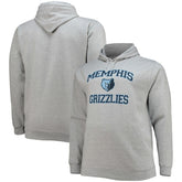 Memphis Grizzlies Big & Tall Heart & Soul Pullover Hoodie Heathered Gray - NBA