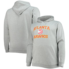 Atlanta Hawks Big & Tall Heart & Soul Pullover Hoodie Heathered Gray - NBA