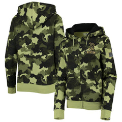 Boston Red Sox New Era Women's 2022 MLB Armed Forces Day Camo Full-Zip Hoodie - MLB