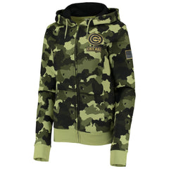 Chicago Cubs New Era Women's 2022 MLB Armed Forces Day Camo Full-Zip Hoodie - MLB