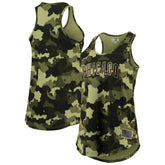 Chicago Cubs New Era Women's 2022 MLB Armed Forces Day Camo Racerback Tank Top - MLB