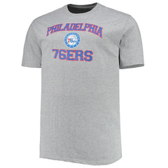 Philadelphia 76ers Big & Tall Heart & Soul T-Shirt Heathered Gray - NBA