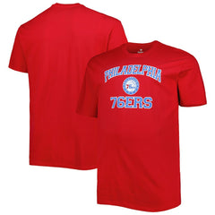 Philadelphia 76ers Big & Tall Heart & Soul T-Shirt Red - NBA