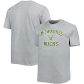 Milwaukee Bucks Big & Tall Heart & Soul T-Shirt Heathered Gray - NBA