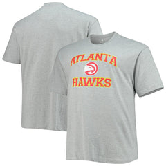 Atlanta Hawks Big & Tall Heart & Soul T-Shirt Heathered Gray - NBA