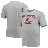 Miami Heat Big & Tall Heart & Soul T-Shirt Heathered Gray - NBA