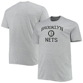 Brooklyn Nets Big & Tall Heart & Soul T-Shirt Heathered Gray - NBA