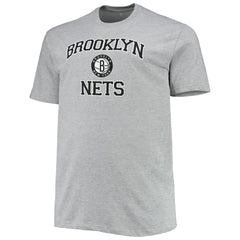 Brooklyn Nets Big & Tall Heart & Soul T-Shirt Heathered Gray - NBA