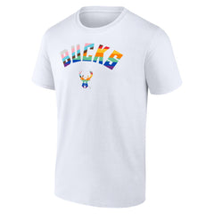 Milwaukee Bucks Pride T-Shirt White - NBA