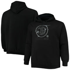 Brooklyn Nets Big & Tall Pop Pullover Hoodie Black - NBA