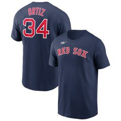 David Ortiz Boston Red Sox Nike Name & Number Logo T-Shirt - MLB