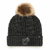 Miami Heat '47 Women's Meeko Cuffed Knit Hat with Pom Black - NBA