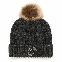 Miami Heat '47 Women's Meeko Cuffed Knit Hat with Pom Black - NBA