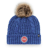 Detroit Pistons '47 Women's Meeko Cuffed Knit Hat with Pom Royal - NBA