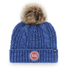 Detroit Pistons '47 Women's Meeko Cuffed Knit Hat with Pom Royal - NBA