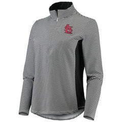 St. Louis Cardinals Tommy Bahama Women's Aubrey Stripe Block IslandZone Half-Zip Jacket - MLB