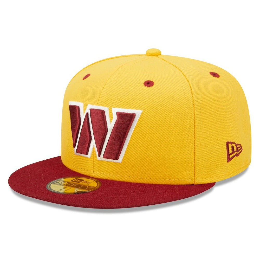 Washington Commanders New Era Flipside 2Tone 59FIFTY Fitted Hat Gold/Burgundy | NFL