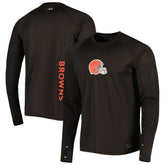 Cleveland Browns MSX by Michael Strahan Interval Long Sleeve Raglan T-Shirt Brown | NFL