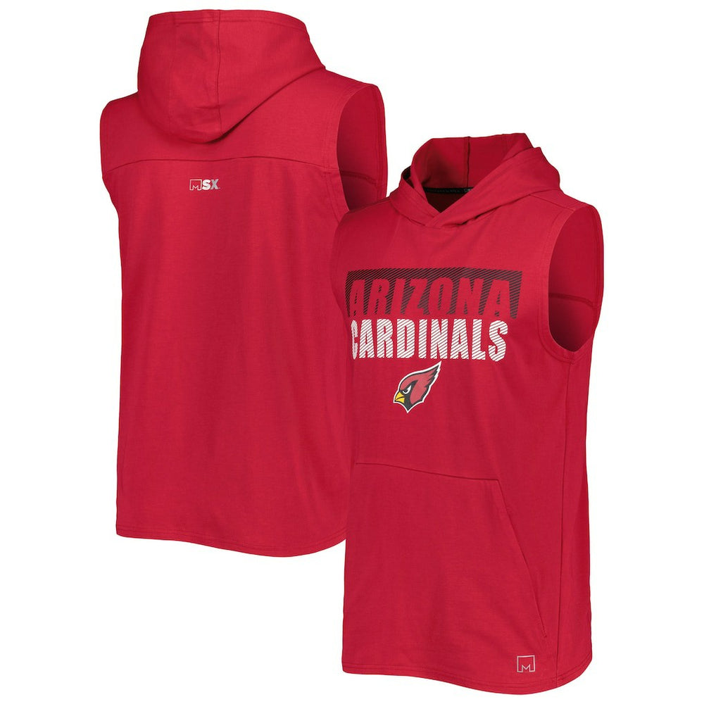 Arizona Cardinals MSX by Michael Strahan Relay Sleeveless Pullover Hoodie Cardinal | NFL