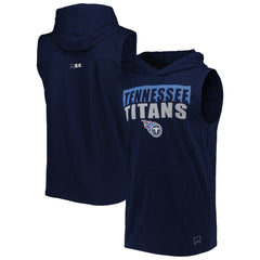 Tennessee Titans MSX by Michael Strahan Relay Sleeveless Pullover Hoodie Navy | NFL