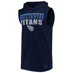 Tennessee Titans MSX by Michael Strahan Relay Sleeveless Pullover Hoodie Navy | NFL