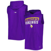 Minnesota Vikings MSX by Michael Strahan Relay Sleeveless Pullover Hoodie Purple | NFL