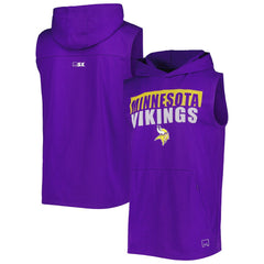 Minnesota Vikings MSX by Michael Strahan Relay Sleeveless Pullover Hoodie Purple | NFL