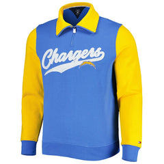 Los Angeles Chargers Tommy Hilfiger Aiden Quarter-Zip Sweatshirt Powder Blue/Gold | NFL