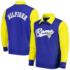 Los Angeles Rams Tommy Hilfiger Aiden Quarter-Zip Sweatshirt Royal/Gold | NFL