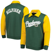 Green Bay Packers Tommy Hilfiger Aiden Quarter-Zip Sweatshirt Green/Gold | NFL