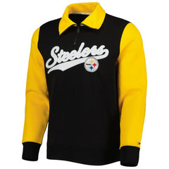Pittsburgh Steelers Tommy Hilfiger Aiden Quarter-Zip Sweatshirt Black/Gold | NFL