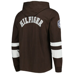 Cleveland Browns Tommy Hilfiger Alex Long Sleeve Hoodie T-Shirt Brown/White | NFL