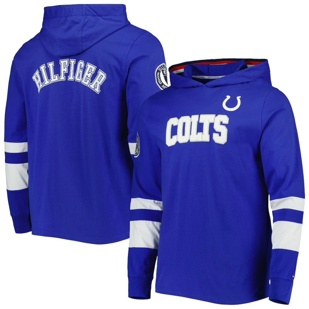 Indianapolis Colts Tommy Hilfiger Alex Long Sleeve Hoodie T-Shirt Royal/White | NFL