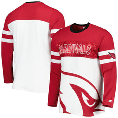 Arizona Cardinals Starter Halftime Long Sleeve T-Shirt Cardinal/White | NFL