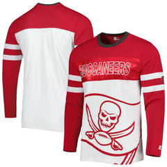Tampa Bay Buccaneers Starter Halftime Long Sleeve T-Shirt Red/White | NFL