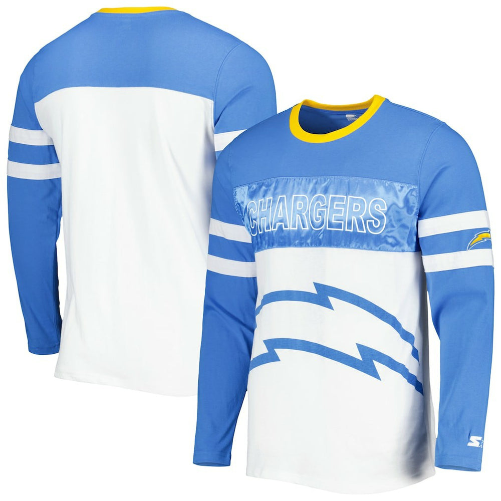 Los Angeles Chargers Starter Halftime Long Sleeve T-Shirt Powder Blue/White | NFL