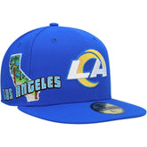 Los Angeles Rams New Era Stateview 59FIFTY Fitted Hat Royal | NFL